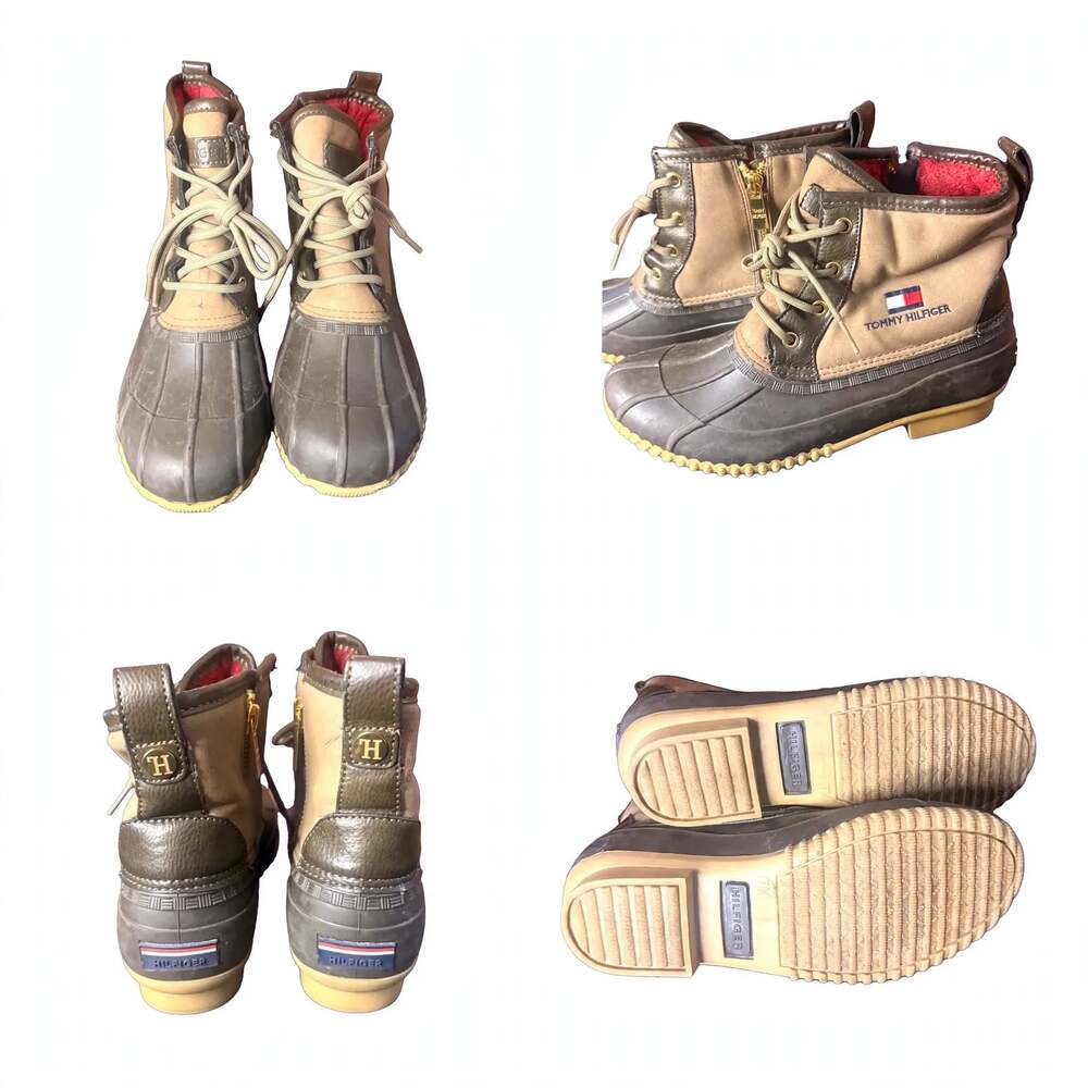 Tommy Hilfiger Twregal-C Women's Brown Tan Duck Rain Boots Size 7M - Picture 9 of 10